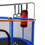 Bērnu batuts dārza bumbu tīkls basketbola 150cm zils