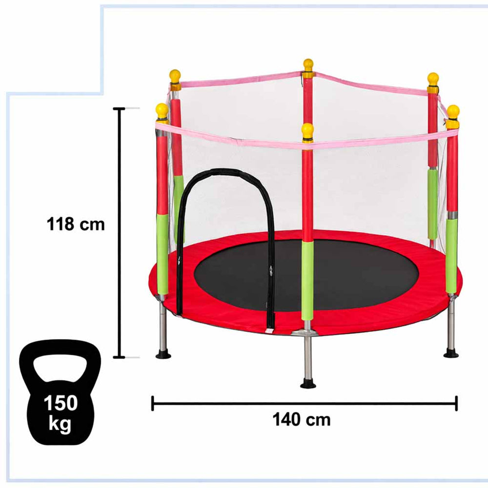 Bērnu dārza batuts 140cm sarkans