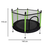 Bērnu dārza batuta tīkls 140 cm zaļš