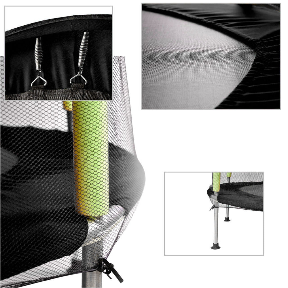 Bērnu dārza batuta tīkls 140 cm zaļš