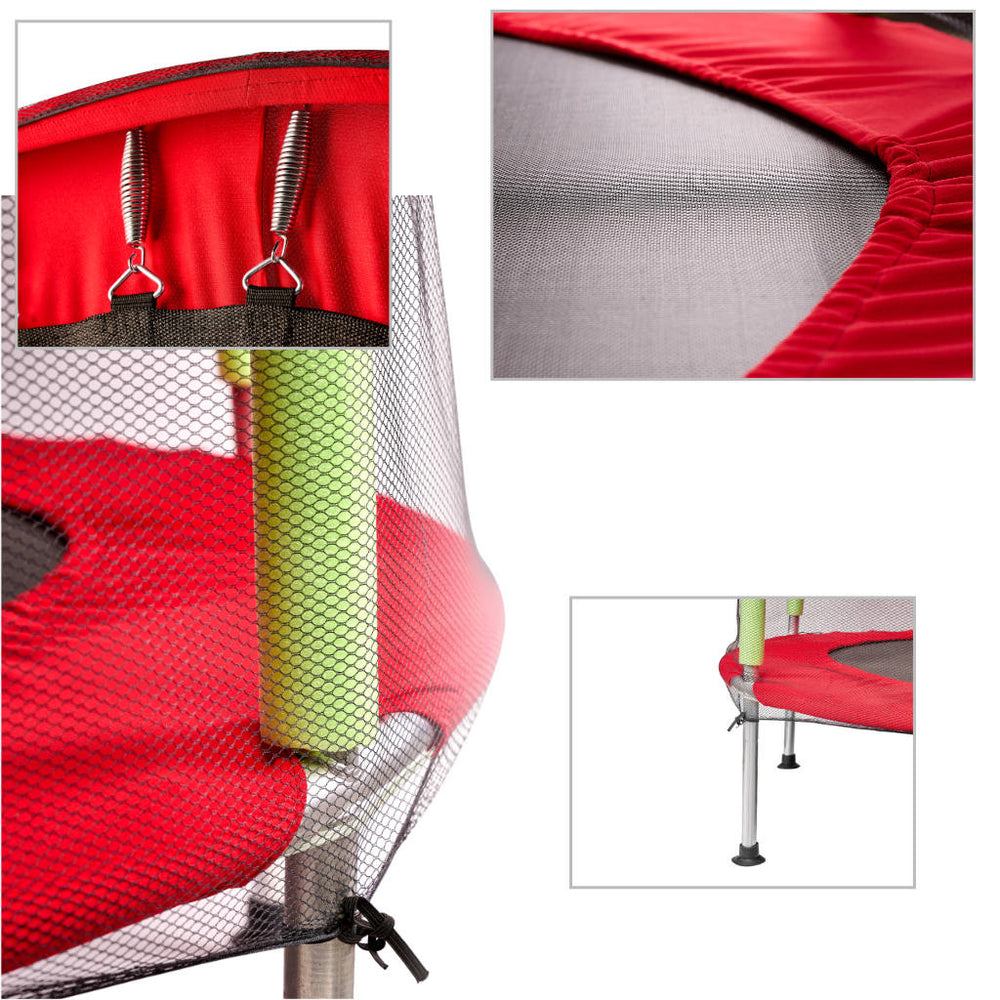 Bērnu dārza batuts 140cm sarkans