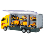 Transportera kravas automašīna TIR palaidējs + metāla automašīnas celtniecības mašīnas