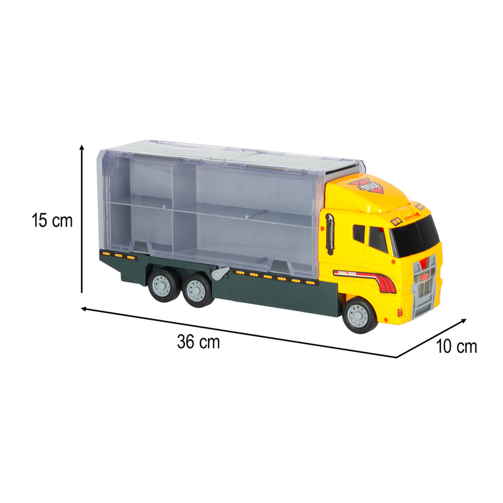 Transportera kravas automašīna TIR palaidējs + metāla automašīnas celtniecības mašīnas