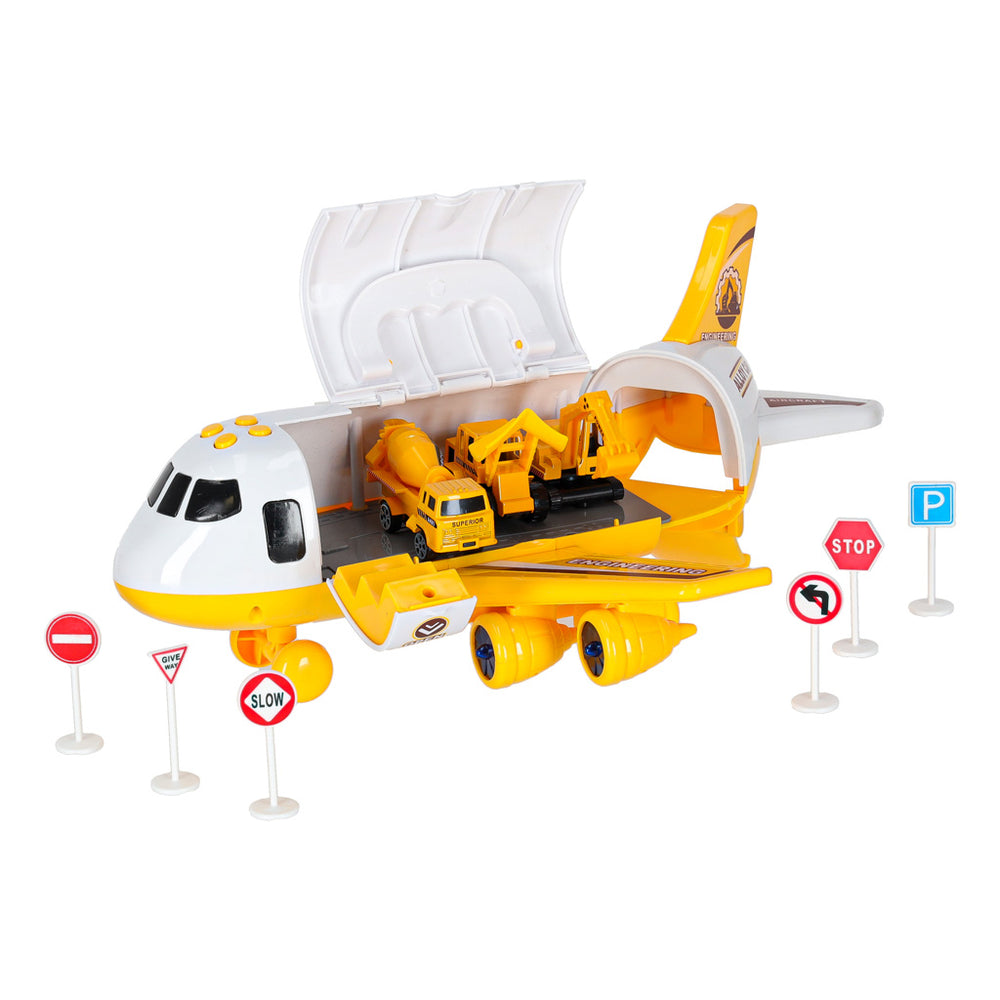 Transportera lidmašīna + 3 celtniecības transportlīdzekļi