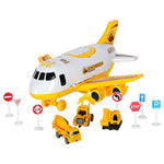 Transportera lidmašīna + 3 celtniecības transportlīdzekļi