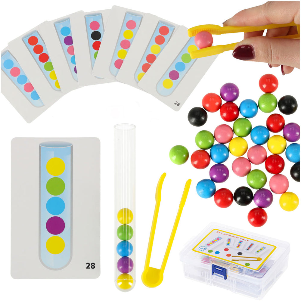 Izglītojoša mozaīka krāsains montessori bumbiņas