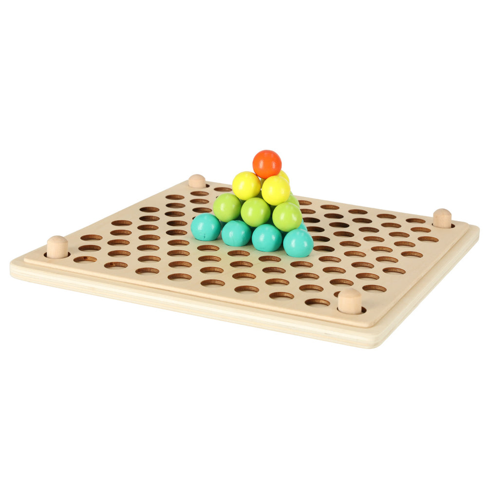 Izglītojoša montessori pērlīšu bumbiņu mozaīkas puzle 77el.