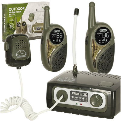 Walkie Talkie ratiņu komplekts ar PBX bērniem haki krāsā