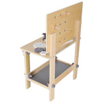 Koka darbnīca ar instrumentiem uz galda DIY komplekts