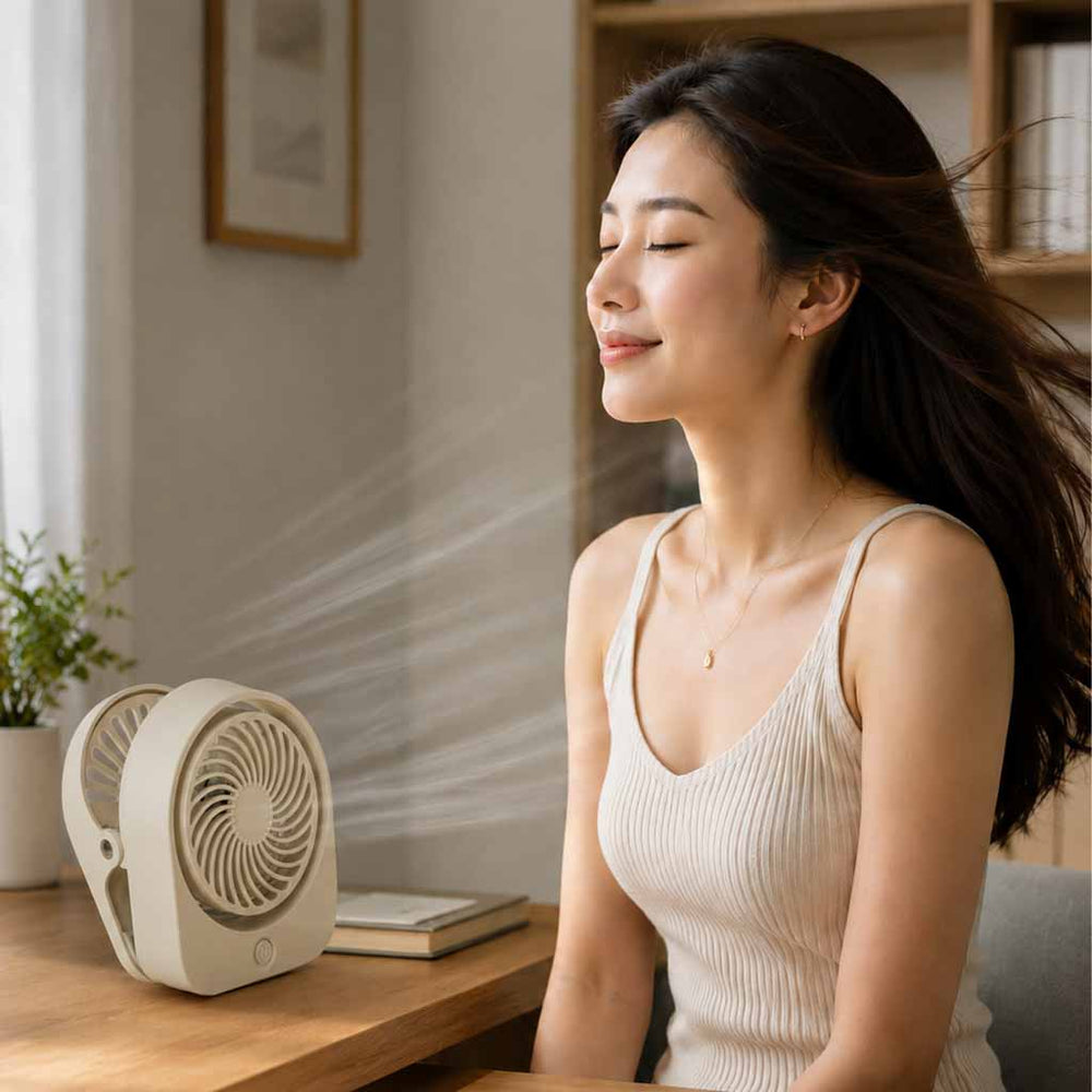 Mini galda ventilators ar USB klipu