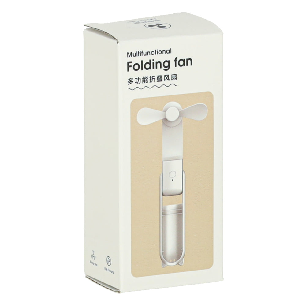 Rakstāmgalda ventilators mini rokas saliekamais ventilators portatīvais USB balts