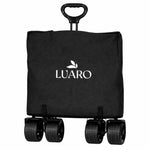 LUARO pludmales transporta ratiņi saliekami ar nojumi un tīklu melni