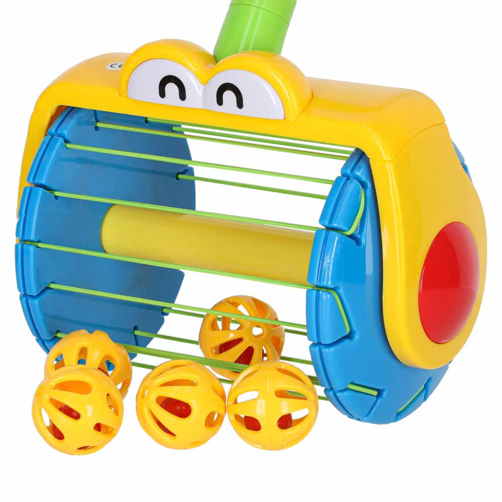 Bumbu savācējs, bumbu putekļsūcējs, bumbu stumtājs, veiklības spēle