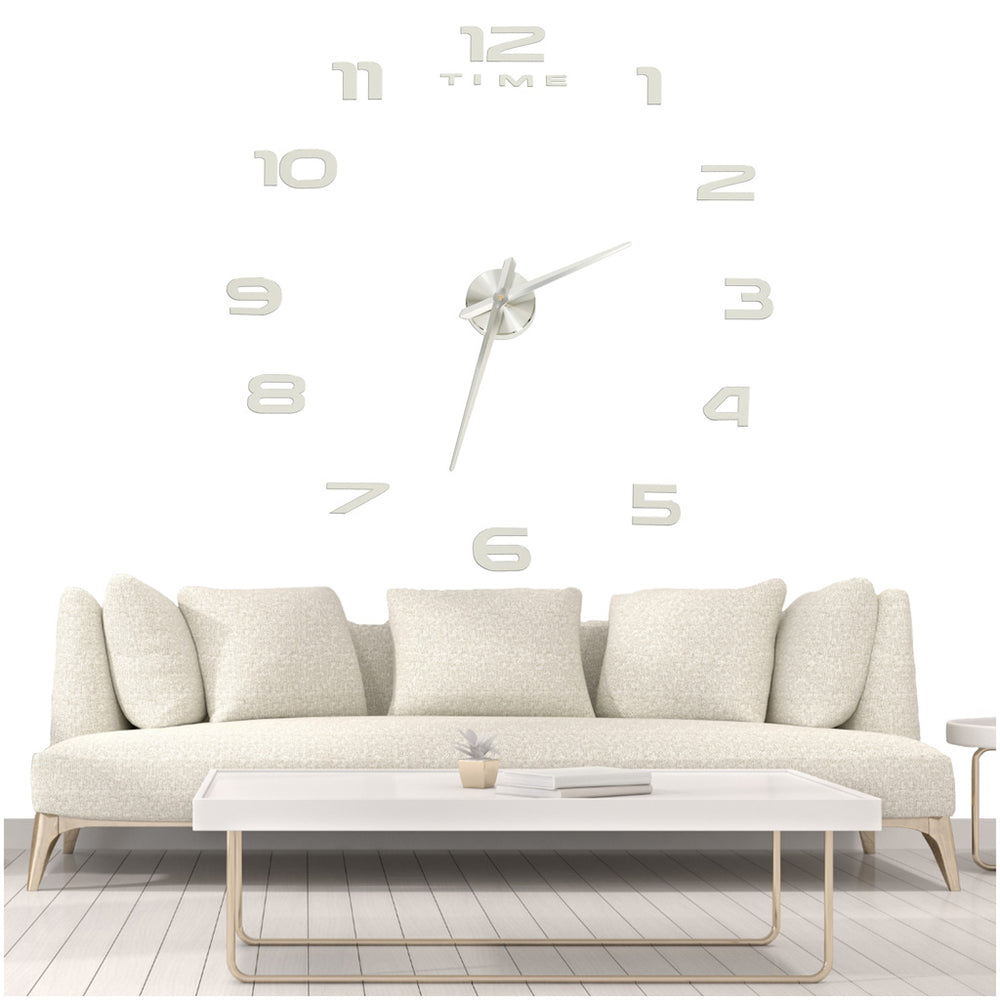 Sienas pulkstenis liels 80-120cm sudrabs 12 cipari