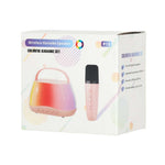 Karaoke komplekts Bluetooth skaļrunis LED RGB 2 mikrofoni USB