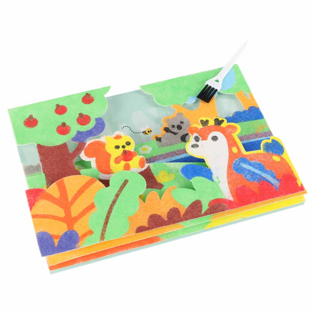 Smilšu krāsošanas komplekts – 3D smilšu gleznas, meža dzīvnieku komplekts