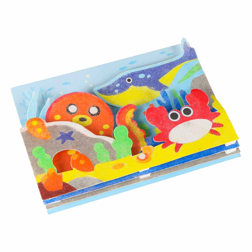 Smilšu krāsošanas komplekts – 3D smilšu gleznas, jūras dzīvnieku komplekts