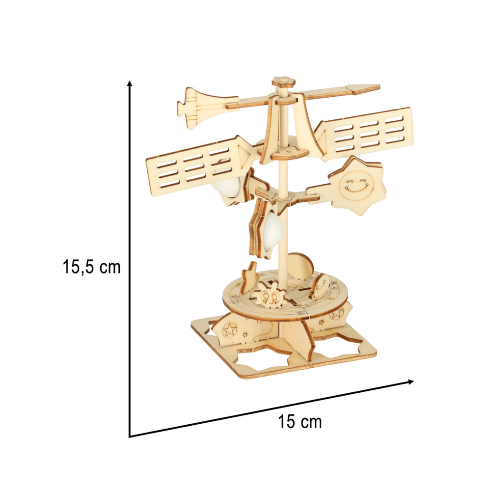 Koka puzle 3d zinātniskais modelis vēja lāpstiņa