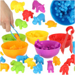 Dzīvnieki safari mācību mācīšanās skaitīt montessori 36el.