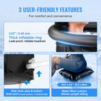 VEVOR Ice Bath Tub, 90 cm Long Cold Water Therapy Plunge Tub for Athletes, Portable Outdoor Ice Barrel Plunge Pool for Recovery, 370L Inflatable Folding Bathtub with Cover, Home Ice Pod for Adult