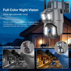 LS-4GS22 Wholesales UBox 4MP 4G/WiFi Dual Lens Solar Powered Battery Camera