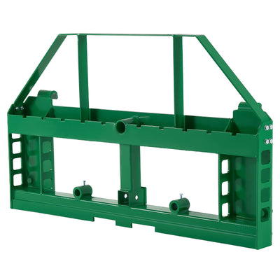 VEVOR Skid Steer Pallet Frame, 1814 kg Rated Load Capacity, 115 cm Pallet Fork Frame Attachments with 50.8 mm Hitch Receiver & Spear Sleeves, Fit for John Deere Loaders Quick Attach Mount, Frame Only