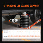 VEVOR Air Jack, 6 Ton/13000 lbs, 2-5 S Pneumatic Lifting Jack with Heightened Column & Adjustable Handle, Easy-to-Lift & Space-Saving Jack with Thick Rubber Pad, Fits for Sedan, SUV, Pickup Truck