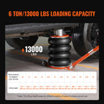 VEVOR Air Jack, 6 Ton/13000 lbs, 2-5 S Pneumatic Lifting Jack with Heightened Column & Adjustable Handle, Easy-to-Lift & Space-Saving Jack with Thick Rubber Pad, Fits for Sedan, SUV, Pickup Truck