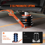 VEVOR Air Jack, 6 Ton/13000 lbs, 2-5 S Pneumatic Lifting Jack with Heightened Column & Adjustable Handle, Easy-to-Lift & Space-Saving Jack with Thick Rubber Pad, Fits for Sedan, SUV, Pickup Truck