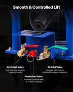 VEVOR Air Jack, 3 Ton Triple Bag Air Jack, Airbag with Six Steel Pipes, Lift Up to 450 mm, 1-6 s Fast Lifting Pneumatic with Short Handles & Rubber Pad for Cars, SUVs, Pickup Trucks Repair, Garage