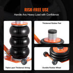 VEVOR Air Jack, 3 Ton/6600 lbs, 1-6S Pneumatic Lifting Jack with Heightened Column & Adjustable Handle, Compact, Easy-to-Lift & Space-Saving Jack with Thick Rubber Pad, Fits for Sedan, SUV, Pickup Truck
