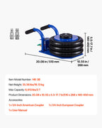 VEVOR Air Jack, 3 Ton Triple Bag Air Jack, Airbag with Six Steel Pipes, Lift Up to 450 mm, 1-6 s Fast Lifting Pneumatic with Short Handles & Rubber Pad for Cars, SUVs, Pickup Trucks Repair, Garage