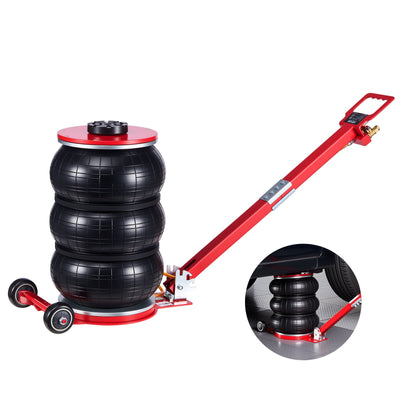 VEVOR Air Jack, 5 Ton Triple Bag Air Jack, Airbag with Six Steel Pipes, Lift Up to 464 mm, 4-10 s Fast Lifting Pneumatic with Adjustable Long Handle & Rubber Pad for Cars, SUVs, Pickup Trucks Repair