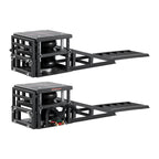 VEVOR Air Portable Car Lifts 2PCS, 5 Ton Capacity, 320 mm Max Height, Pneumatic Ramp Jacks with Airbags, Wheel Chocks, Extension Ramps, Heightened Columns, Heavy-Duty for Sedans, SUVs, Pickup Trucks