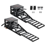 VEVOR Air Portable Car Lifts 2PCS, 5 Ton Capacity, 320 mm Max Height, Pneumatic Ramp Jacks with Airbags, Wheel Chocks, Extension Ramps, Heightened Columns, Heavy-Duty for Sedans, SUVs, Pickup Trucks