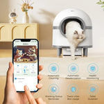 NUXIE® Kuweta samoczyszcząca dla kota inteligentna smart wifi aplikacja 60l