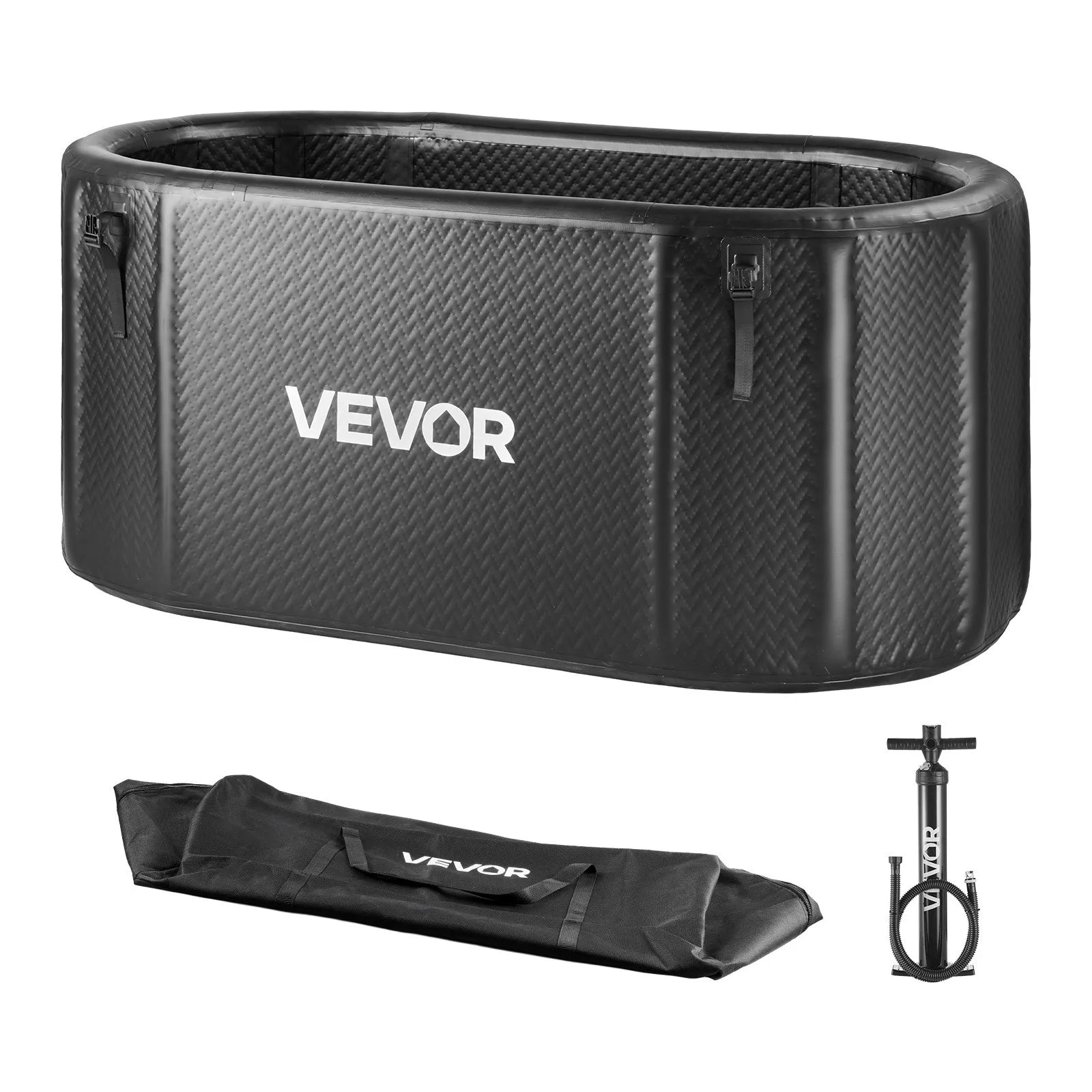 VEVOR Cold Plunge Tub, 817 L, Inflatable Ice Bath Tub Compatible with Water Chillers, Portable Cold Water Bathtub with Insulated Lid, for Athletes Recovery, 1500 x 800 x 760 mm (Chiller Not Included)