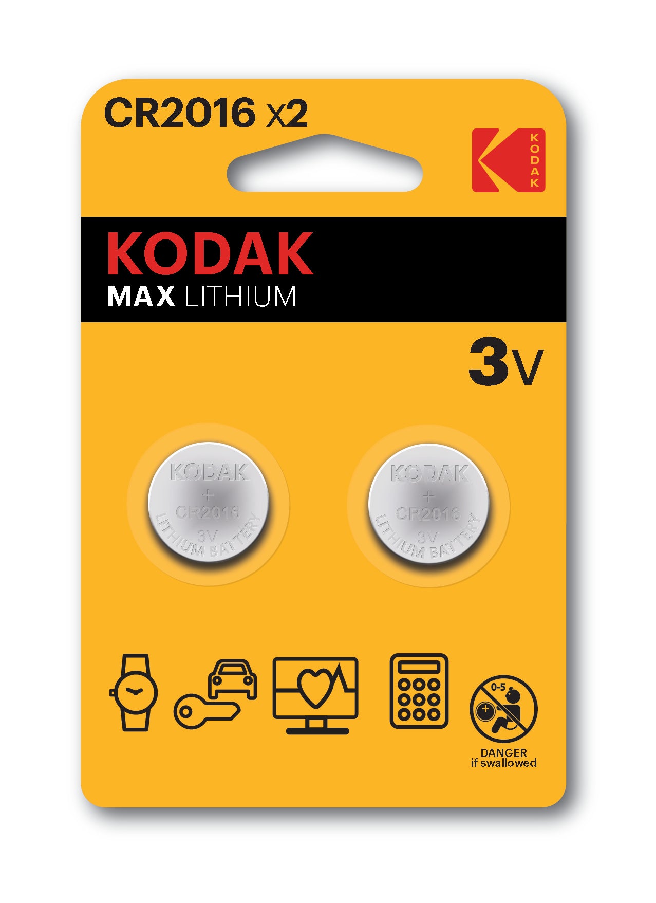 Battery KODAK MAX CR2016 2 pcs blister
