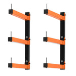 VEVOR Lumber Rack, 3-Tier 2-Pack 50 kg per Tier, Foldable Wood Storage, Wall-mounted for Garages, Workshops, Warehouse, Basement, Heavy-Duty Cantilever Arms, Locking Pins, Steel, Orange & Black
