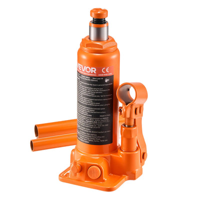 VEVOR Hydraulic Bottle Jack, 4 Ton Load Capacity, 185-350 mm Lifting Range, Heavy Duty Hydraulic Welded Bottle Jack for Car, SUV, Pickup, Auto Repair, House Lift and Agricultural Equipment, Orange