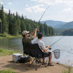 VEVOR Double Camping Chair, Oversized Two Person Camp Chair with 300 kg Heavy Duty Support, with Dual Cup Holders, Wine Glass Holders, Magazine Straps, Carry Bags for Outdoor, Beach, 1 Pack