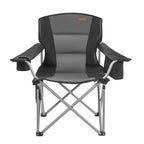 VEVOR Oversized Camping Chairs, 204 kg Heavy Duty Support, Portable Folding Camp Chairs with Padded Backrest & Armrests, Cup Holder & Side Pocket, Cooler Bag, Carry Bags for Outdoor, Fishing, 1 Pack
