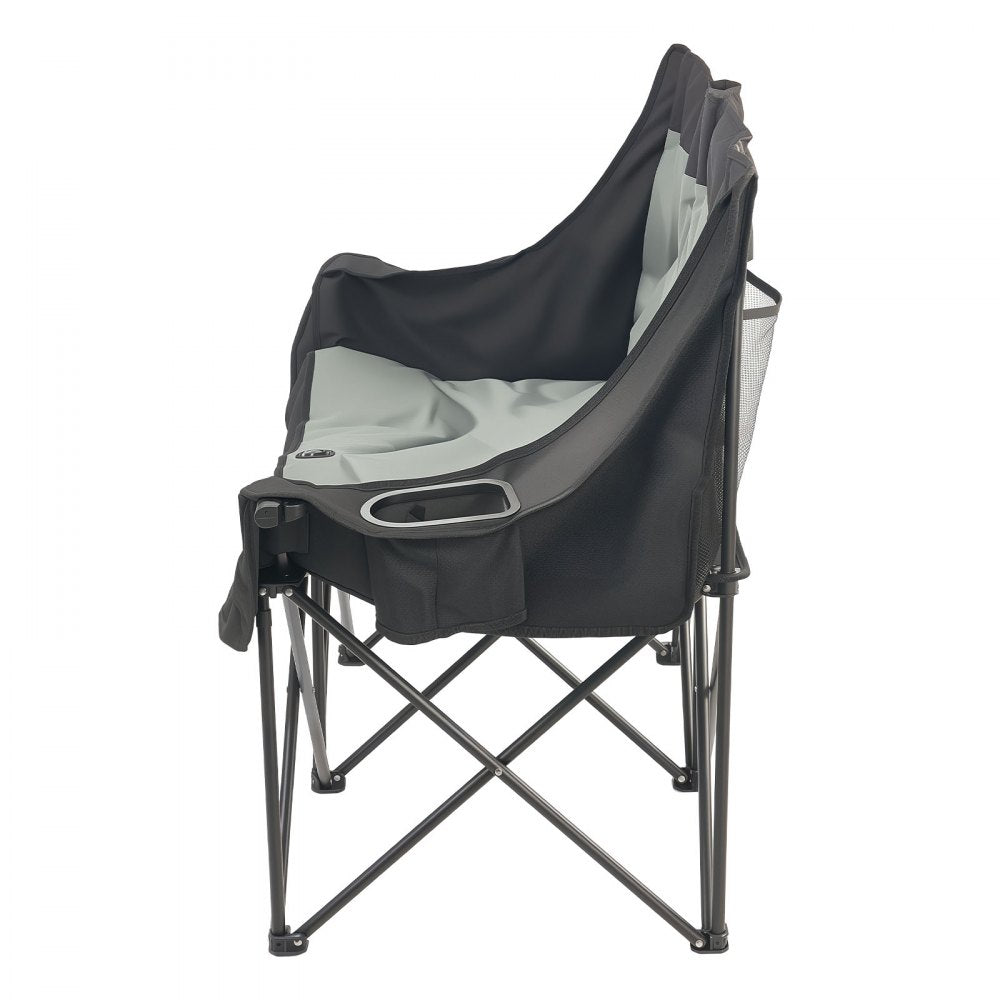 VEVOR Double Camping Chair, Oversized Two Person Camp Chair with 300 kg Heavy Duty Support, with Dual Cup Holders, Wine Glass Holders, Magazine Straps, Carry Bags for Outdoor, Beach, 1 Pack