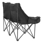 VEVOR Double Camping Chair, Oversized Two Person Camp Chair with 300 kg Heavy Duty Support, with Dual Cup Holders, Wine Glass Holders, Magazine Straps, Carry Bags for Outdoor, Beach, 1 Pack