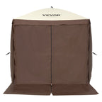 VEVOR Pop Up Gazebo Tent, Pop-Up Screen Tent 4 Sided Canopy Sun Shelter with 4 Removable Privacy Wind Cloths & Mesh Windows, 6x6FT Quick Set Screen Tent with Mosquito Netting, Brown