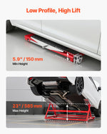 VEVOR Portable Car Lift, 2 Ton Capacity, Heavy Duty Steel Quick Lift with 585 mm Max Height, Adjustable Width and Wheels, Manual Lifting for Cars, Compact SUVs, Mini Trucks, Home Garage or Shop Use