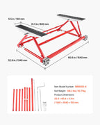 VEVOR Portable Car Lift, 2 Ton Capacity, Heavy Duty Steel Quick Lift with 585 mm Max Height, Adjustable Width and Wheels, Manual Lifting for Cars, Compact SUVs, Mini Trucks, Home Garage or Shop Use
