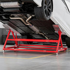 VEVOR Portable Car Lift, 2 Ton Capacity, Heavy Duty Steel Quick Lift with 585 mm Max Height, Adjustable Width and Wheels, Manual Lifting for Cars, Compact SUVs, Mini Trucks, Home Garage or Shop Use