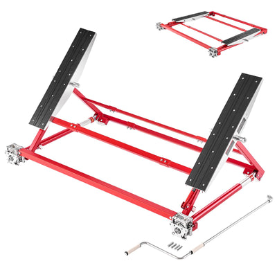 VEVOR Portable Car Lift, 2 Ton Capacity, Heavy Duty Steel Quick Lift with 585 mm Max Height, Adjustable Width and Wheels, Manual Lifting for Cars, Compact SUVs, Mini Trucks, Home Garage or Shop Use