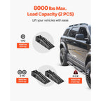 VEVOR Car Ramps, 2 PCS 7257 kg GVW Capacity, 170 mm Lift Height, Portable High Profile Car Service Ramps for Home Garage Maintenance and Oil Changes, Heavy Duty for Truck SUV Vehicle Repair, Black